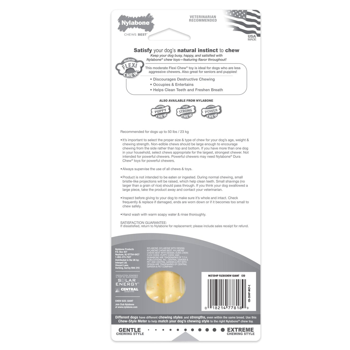 Flexichew Dental Bone, Giant, Chicken Flavor