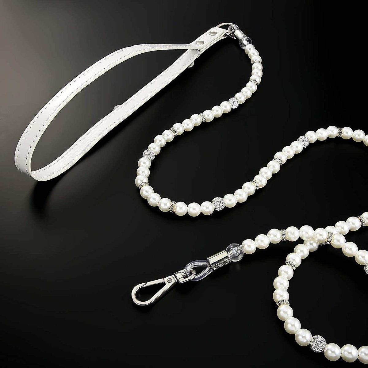 Pearl Dog Collar and Leash Set, 2 Pieces