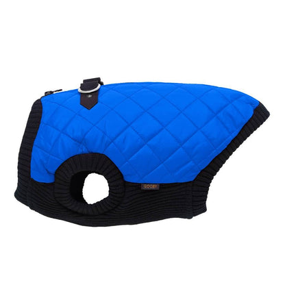 Blue quilted step-in bomber vest for dogs - view 6