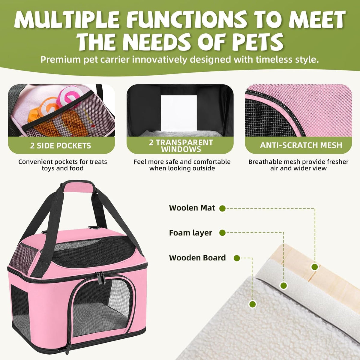 Airline-Approved Cat Carrier Backpack, Up to 20 lbs