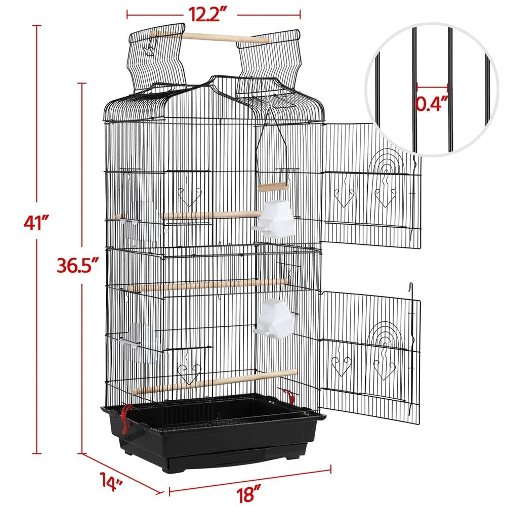 41 in Open Top Birdcage with Slide-Out Tray