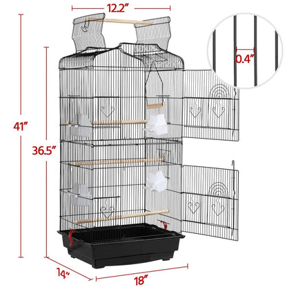 41 in Open Top Birdcage with Slide-Out Tray
