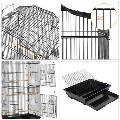 41 in Open Top Birdcage with Slide-Out Tray