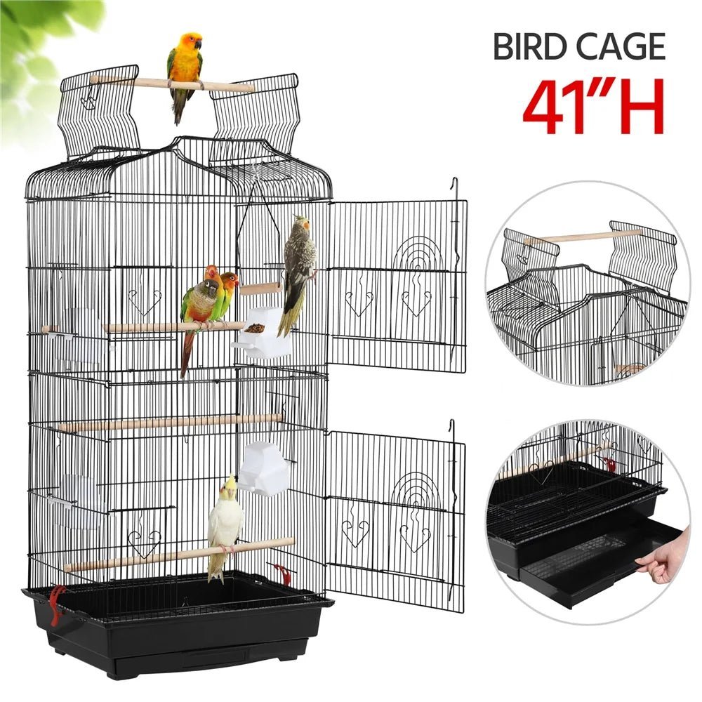41 in Open Top Birdcage with Slide-Out Tray
