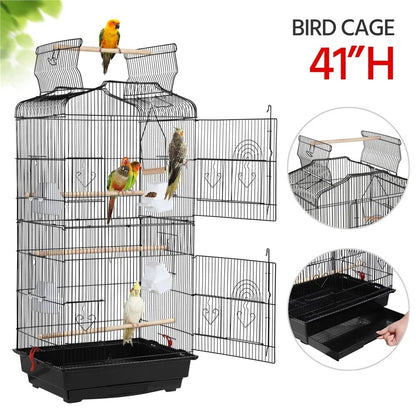 41 in Open Top Birdcage with Slide-Out Tray