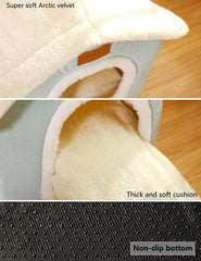 Foldable Memory Foam Dog House Bed, Washable Cover
