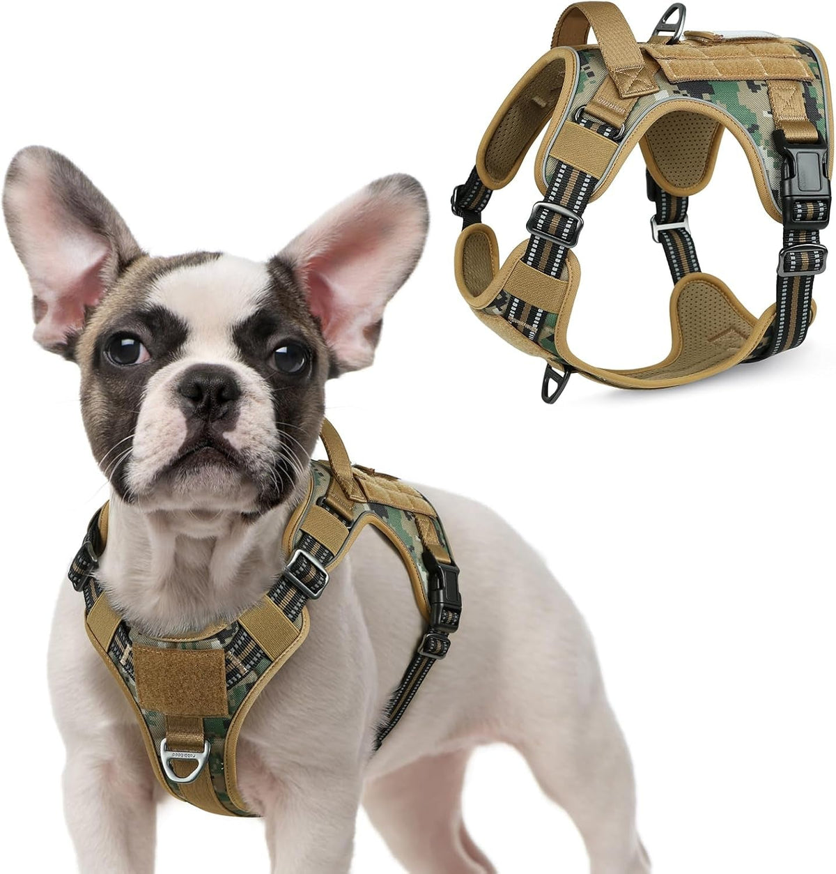 MOLLE Tactical No-Pull Dog Harness, Medium to Large