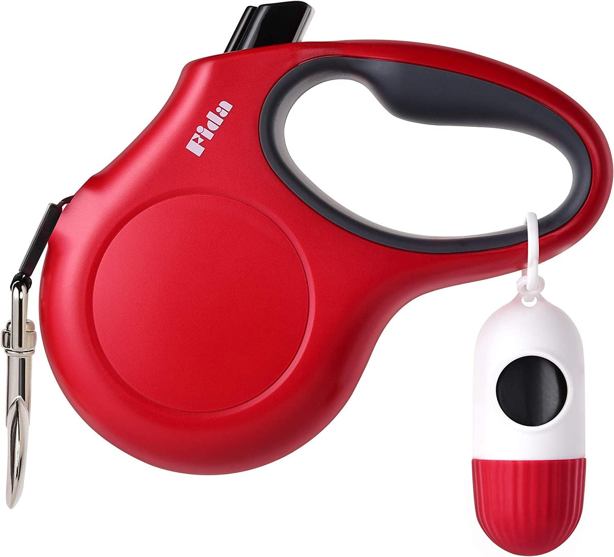 16 ft Retractable Dog Leash with Poop Bag Dispenser