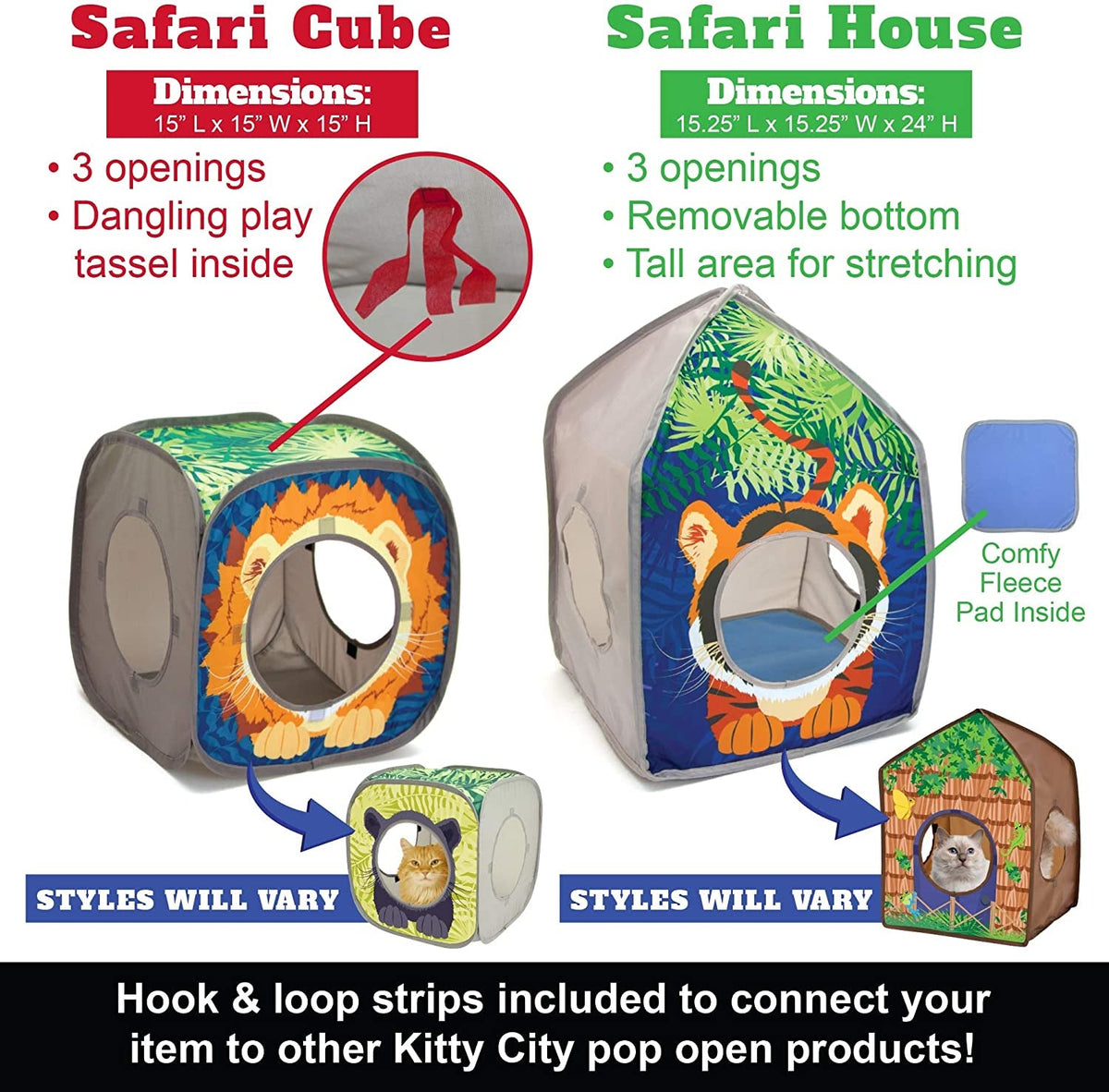 Collapsible Pop-Up Cat Cube House
