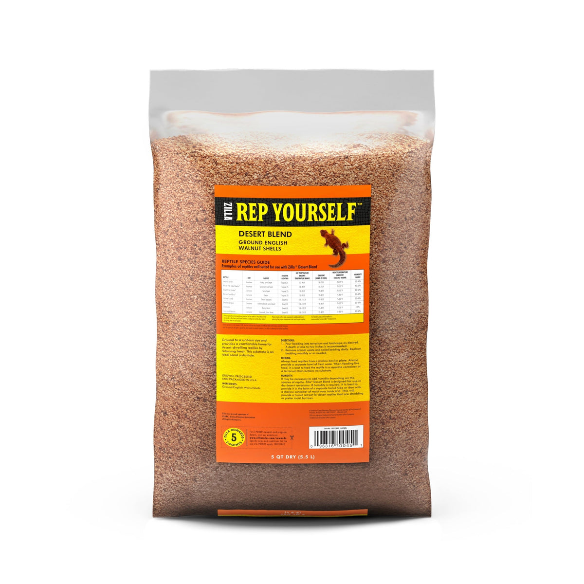 Desert Blend Walnut Shell Substrate, 5 Quarts