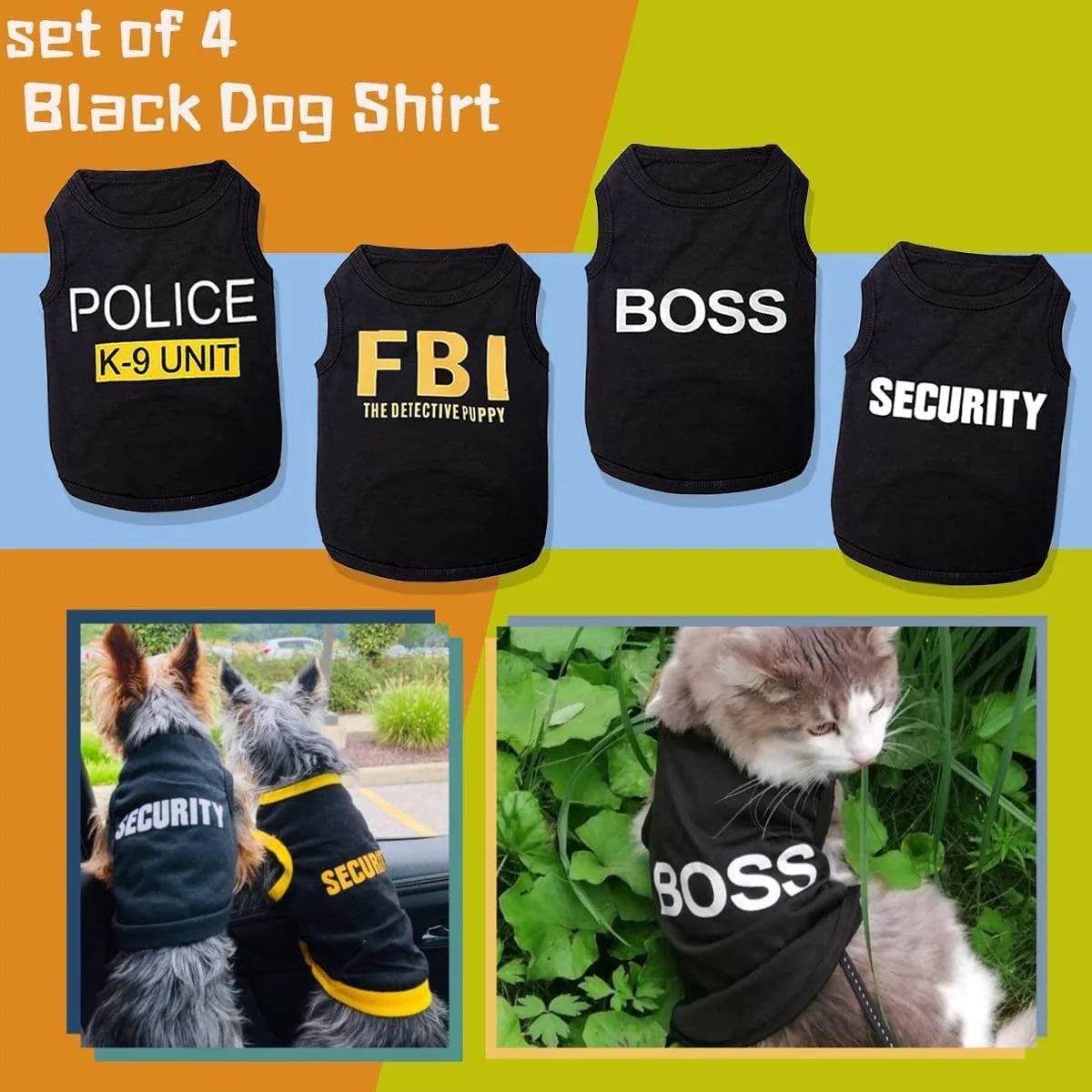 Dog Shirts for Small Dogs, 4 Pack