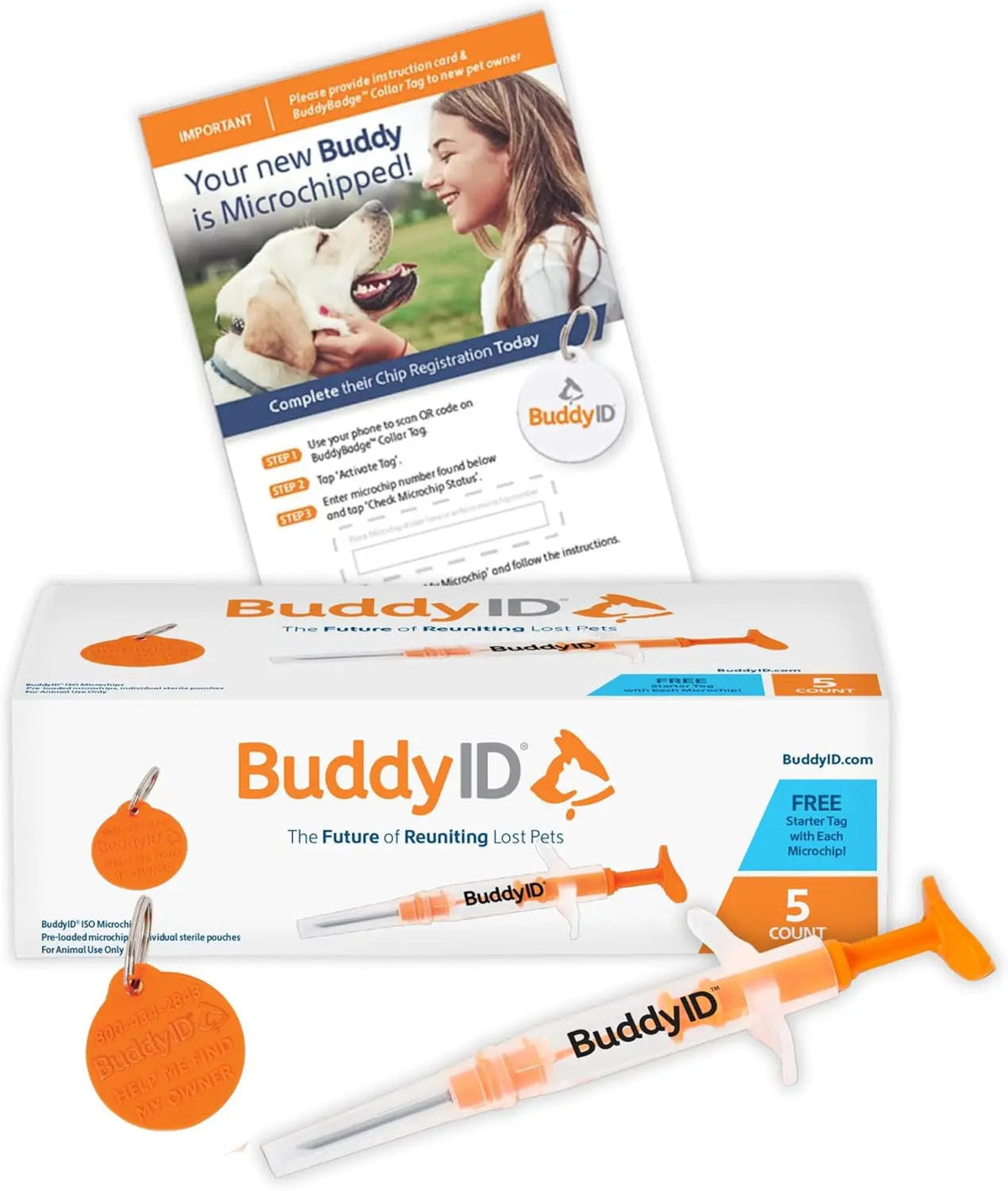 ISO Pet Microchip 5 Pack with Lifetime Registration