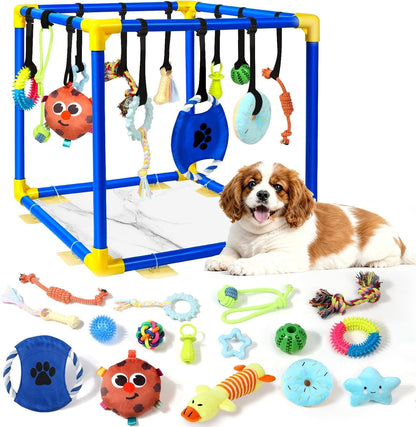 Interactive Puppy Play Gym with 16 Toys