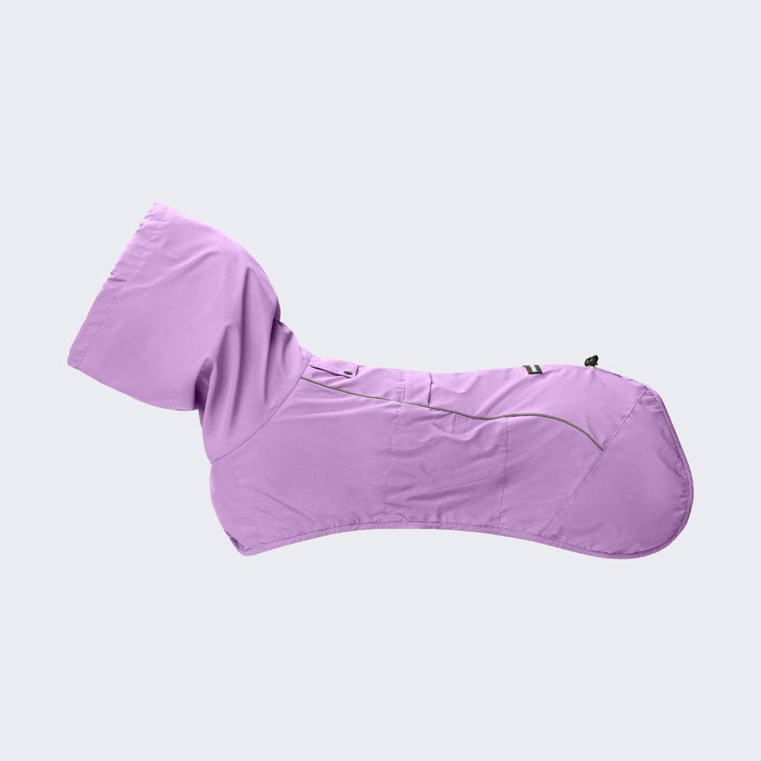 Purple Breatheshield breathable waterproof dog raincoat