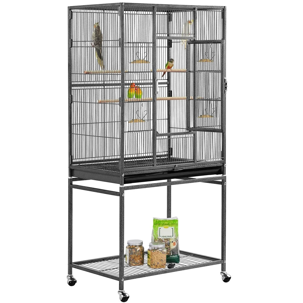 53.7 in Rolling Bird Cage with Stand