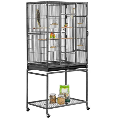 53.7 in Rolling Bird Cage with Stand