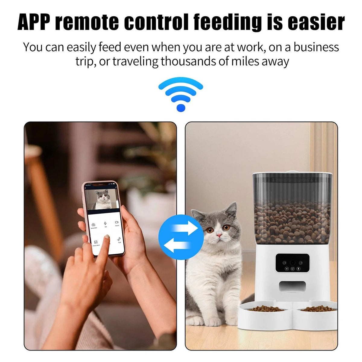 5L Automatic Pet Feeder with 1080p Camera