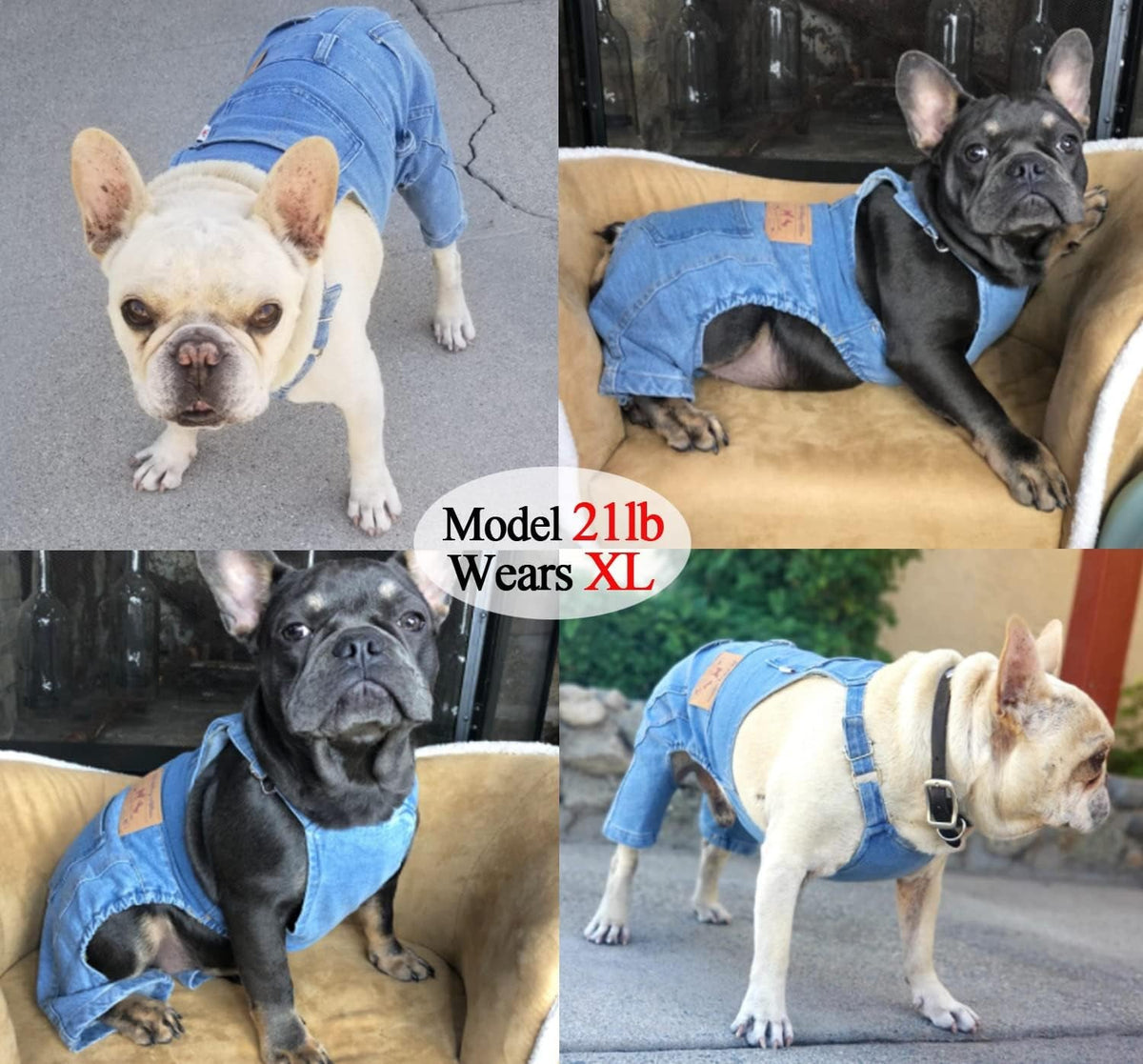 Adjustable Denim Overalls for Dogs & Cats