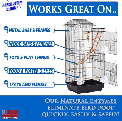 Bird Cage Cleaner and Deodorizer Concentrate, 16 oz