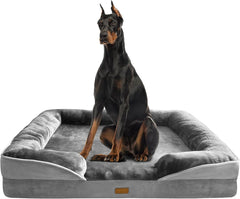 Orthopedic Bolster Dog Bed with Waterproof Liner