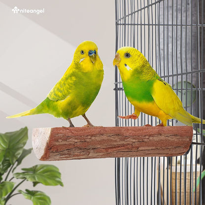 Wooden Parrot Cage Perch Platform, 2 Pack