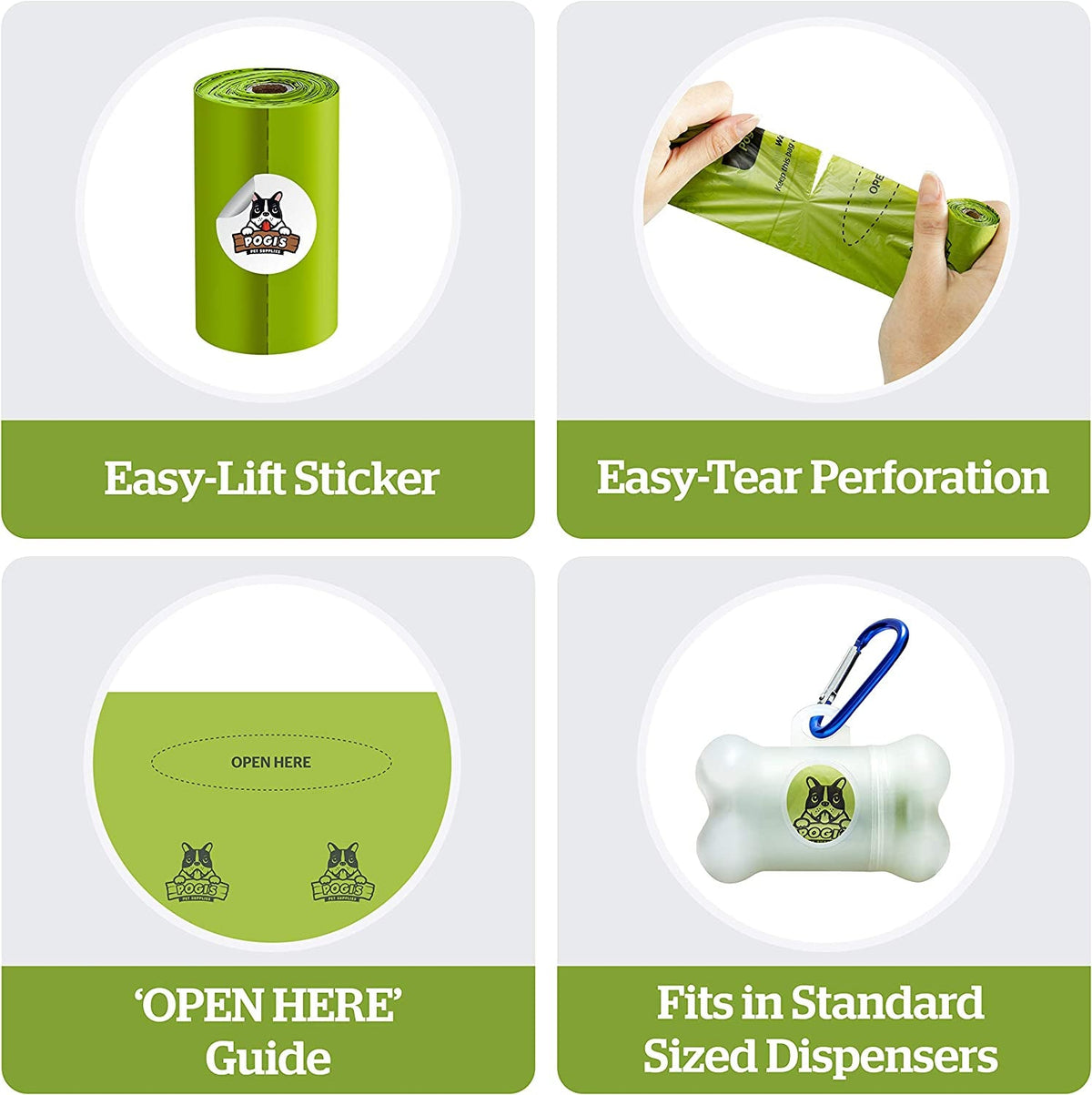 Extra Large Dog Poop Bags, 10 Rolls, 150 Bags