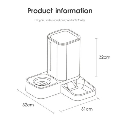 2-in-1 Automatic Pet Feeder and Water Dispenser