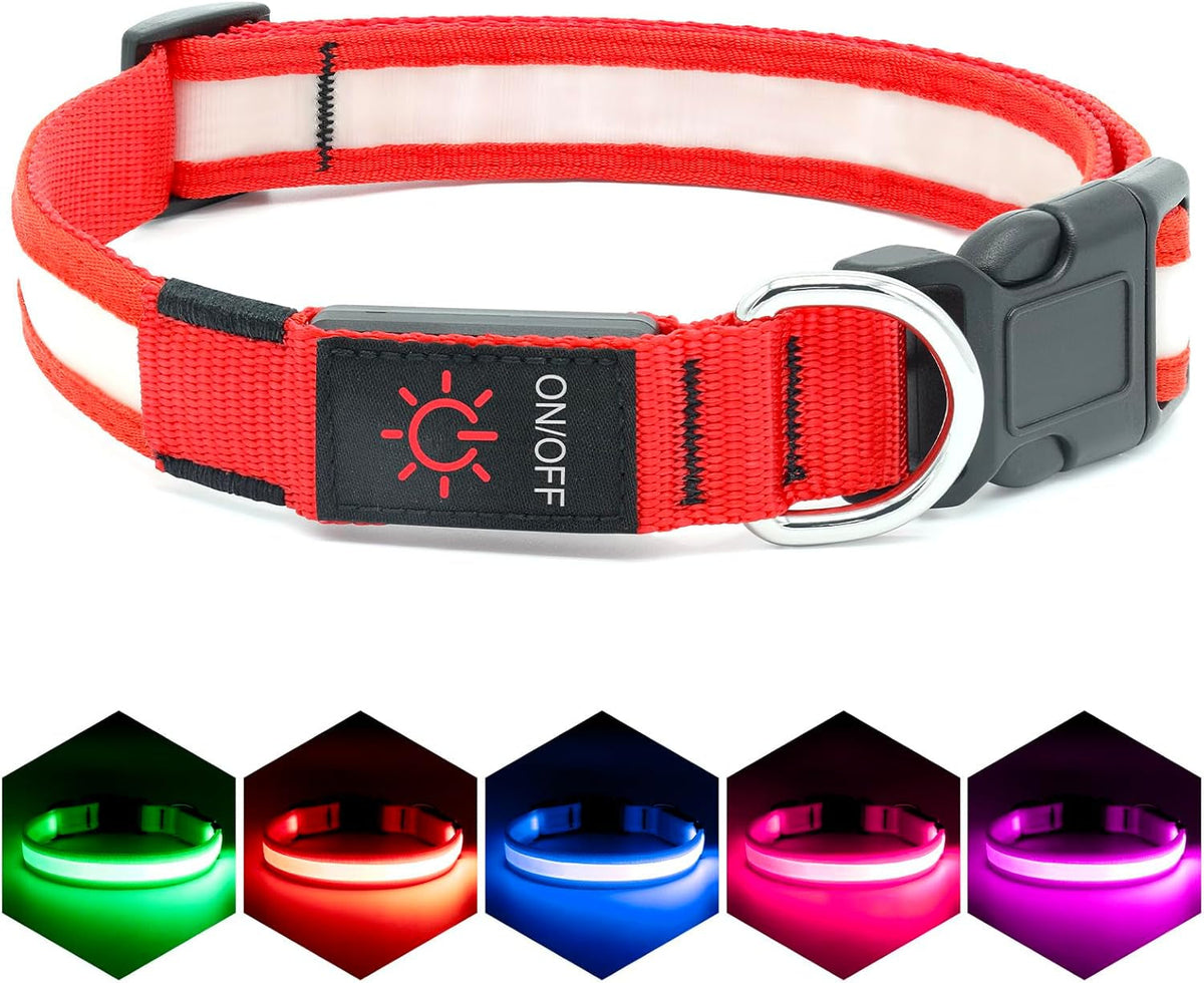 Adjustable Rechargeable LED Dog Collar