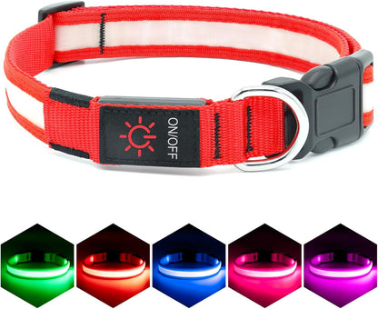 Adjustable Rechargeable LED Dog Collar