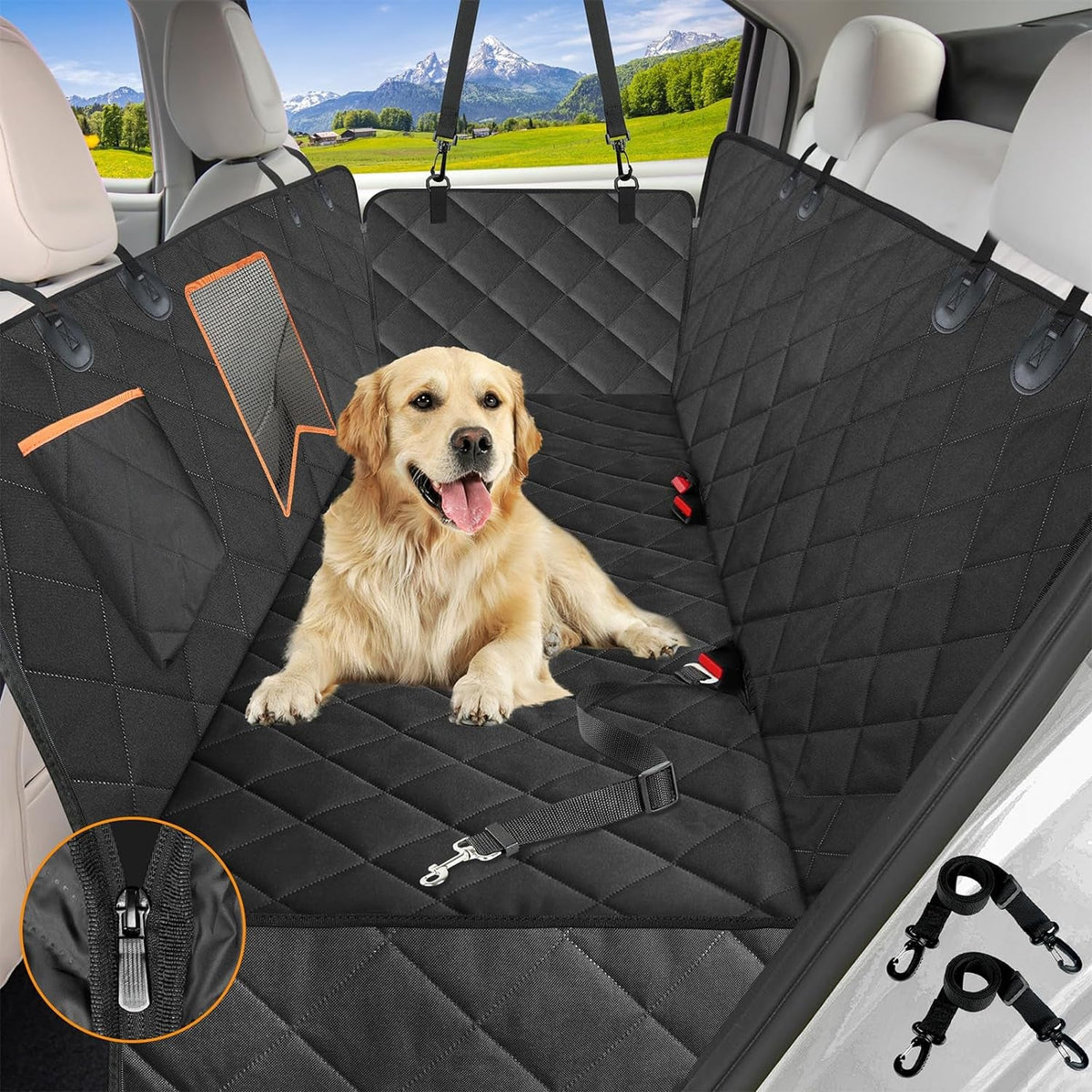 Waterproof Dog Back Seat Cover, 54 x 58 in