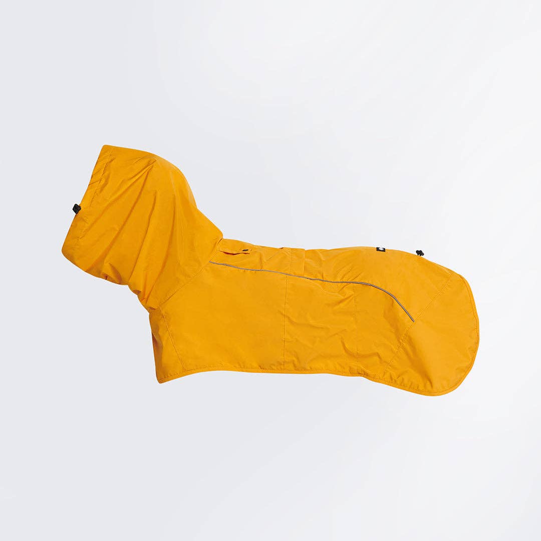 Mustard yellow Breatheshield breathable waterproof dog raincoat - view 2