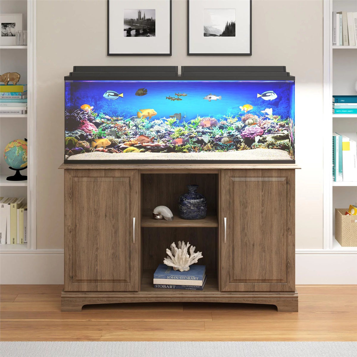 Alta Vista Aquarium Stand, 50-75 Gallon, Rustic Oak