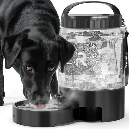 77 oz Dog Travel Water Bottle with Pull-Out Bowl