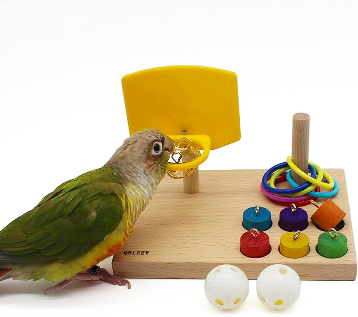 Beech Wood Foraging Puzzle Toy for Budgies and Parrots