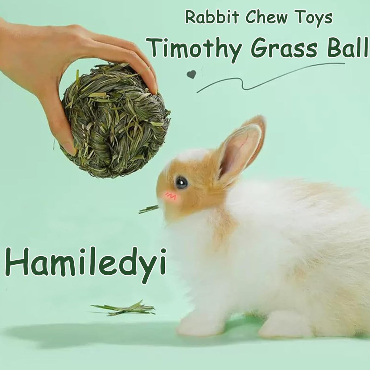 Timothy Grass Chew Balls for Rabbits, Hamsters & Guinea Pigs