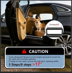 5-Step Folding Dog Stairs for Cars and SUVs
