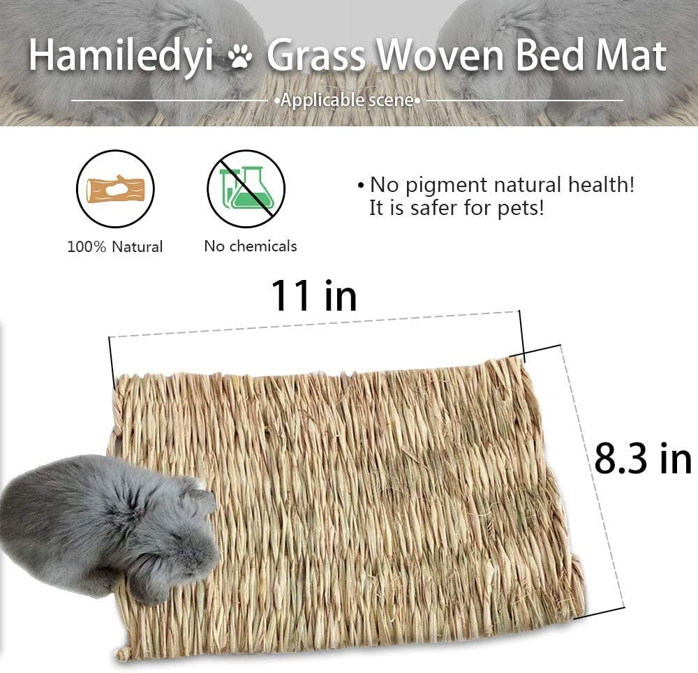 Hand-Woven Grass Chew Mats, 12 Pack
