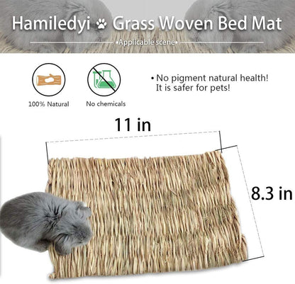 Hand-Woven Grass Chew Mats, 12 Pack