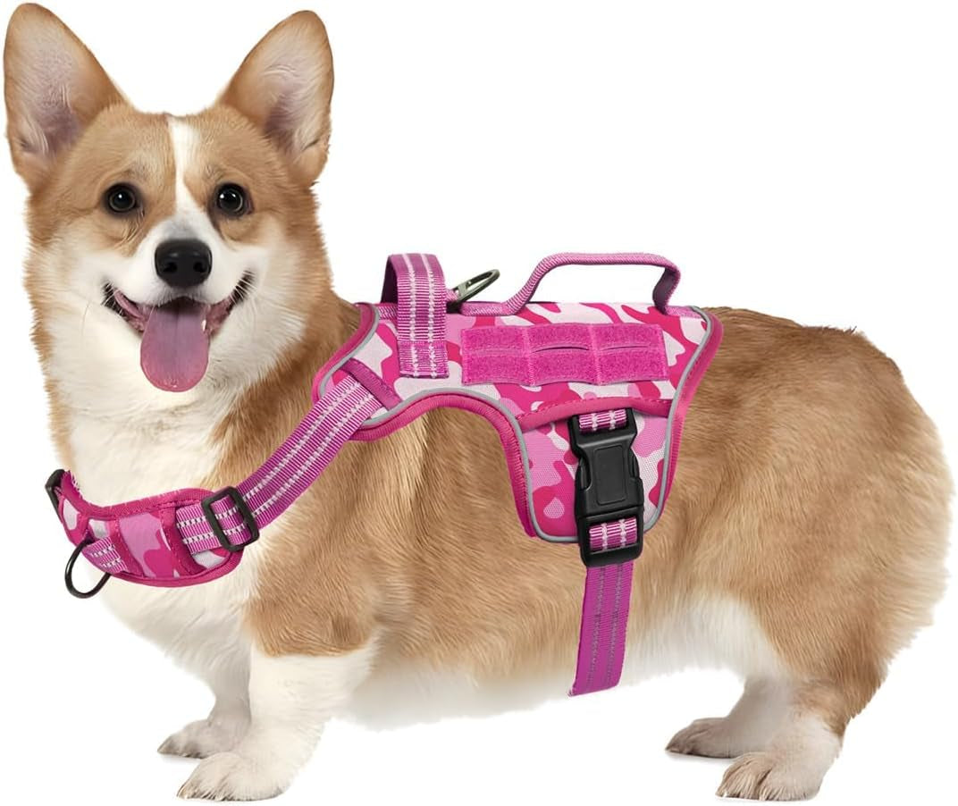 Heavy-Duty MOLLE Tactical Dog Harness, Medium to XL