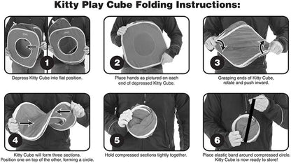 Collapsible Pop-Up Cat Cube House