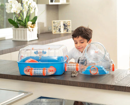 Combi 2 Starter Hamster Cage with Accessories, Blue