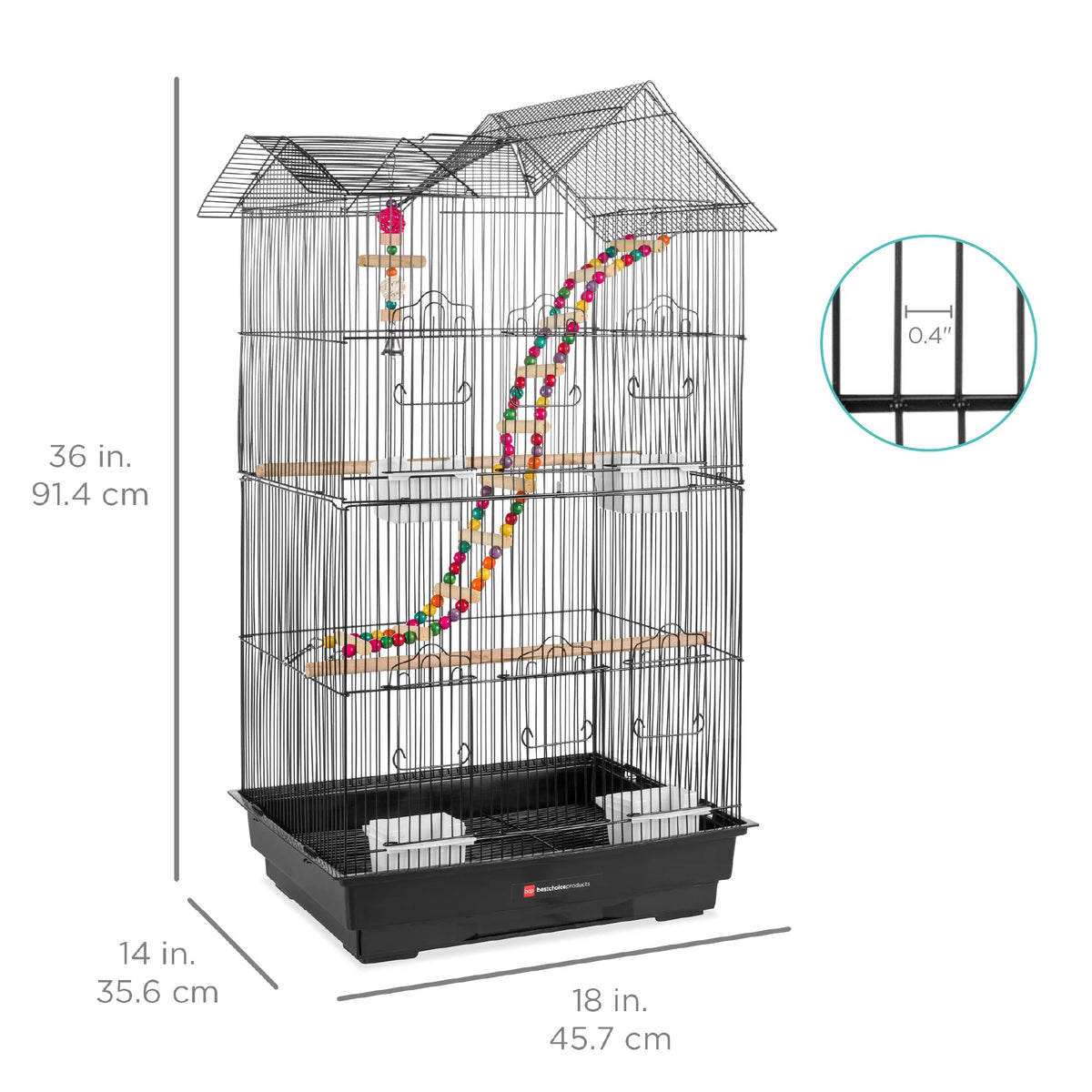 36 in Iron Bird Cage for Parrots