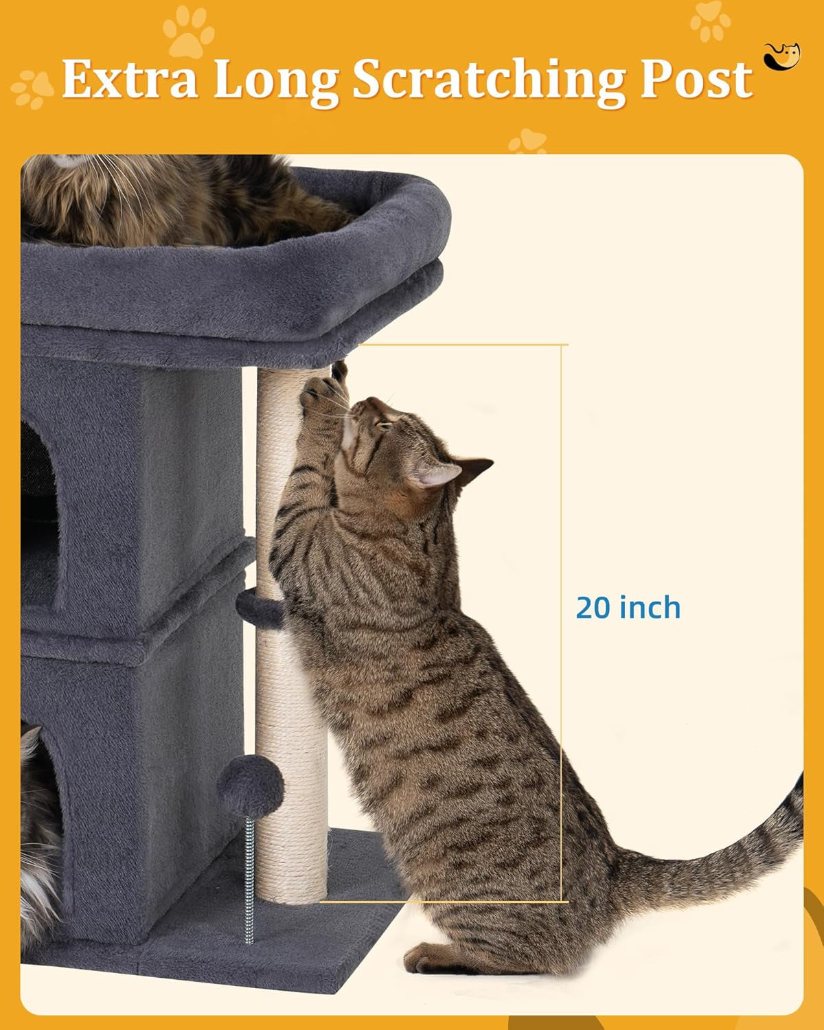 24 in Cat Tower with Perch, Condos and Scratching Post