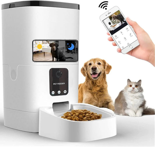 6L WiFi Automatic Pet Feeder with 1080p Camera