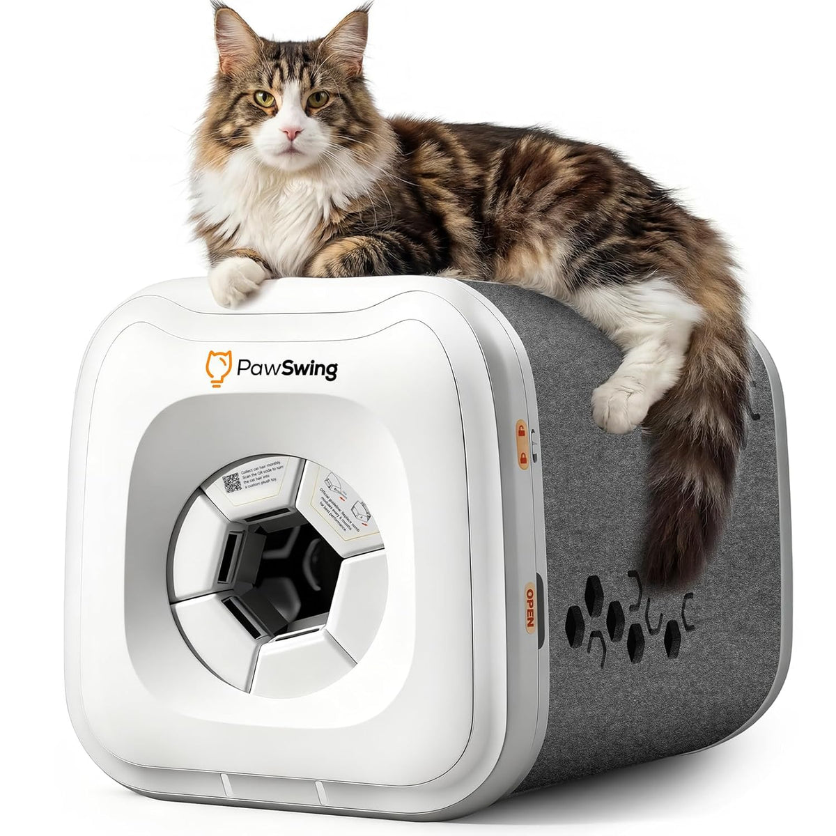 Cat Self Groomer Box with 360 Brush for Large Cats