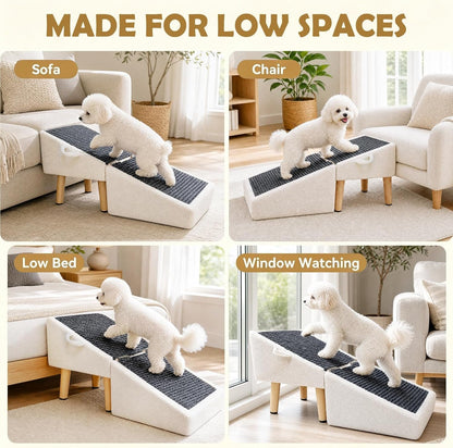 16" Foldable Dog Ramp Ottoman – Non-Slip, 220-lb Capacity