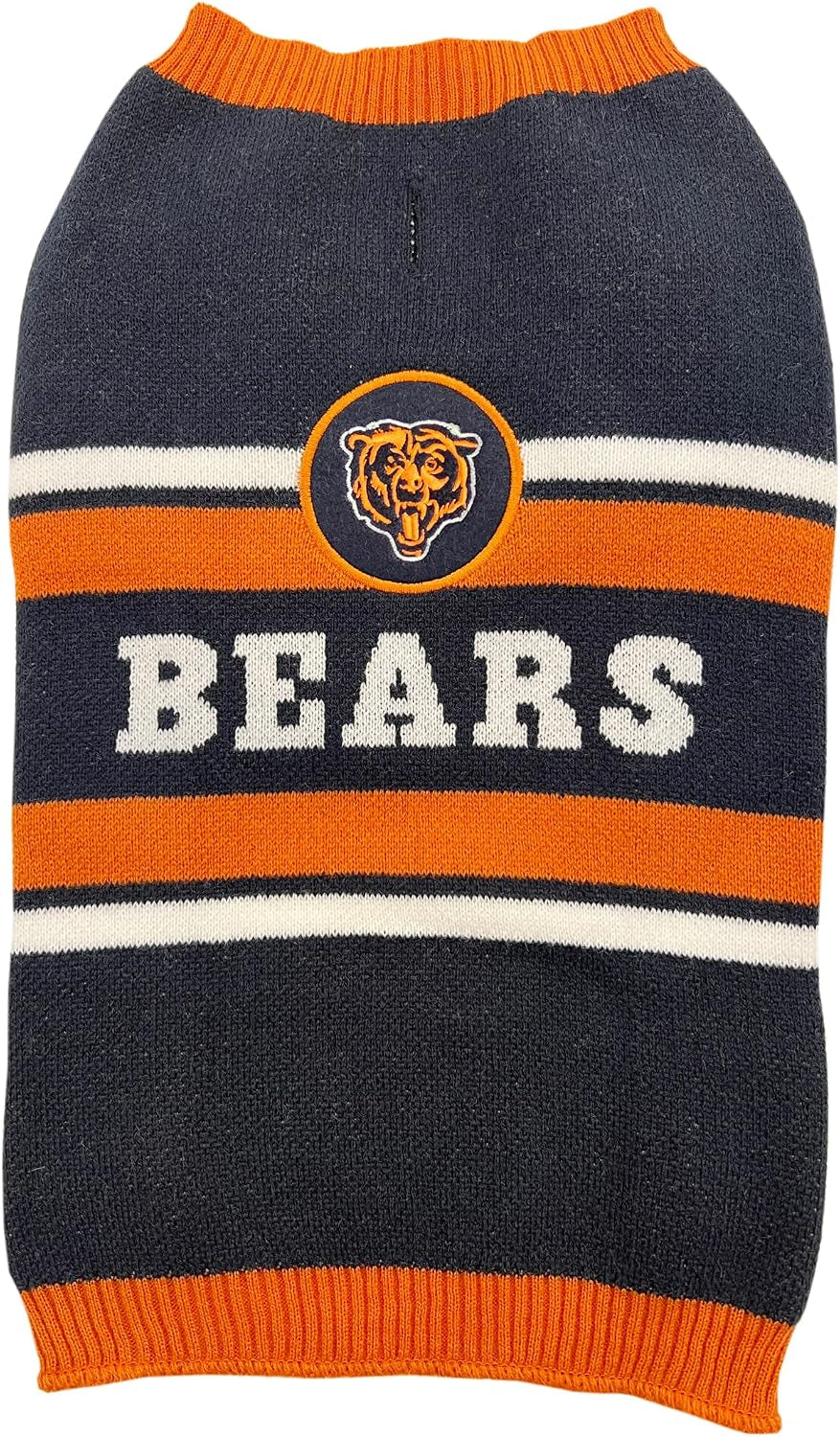 Chicago Bears knit dog sweater