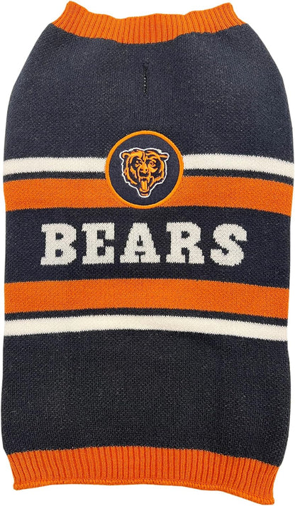 Chicago Bears knit dog sweater