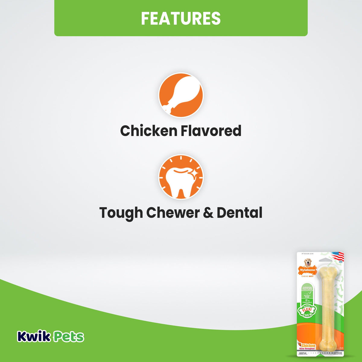 Flexichew Dental Bone, Giant, Chicken Flavor