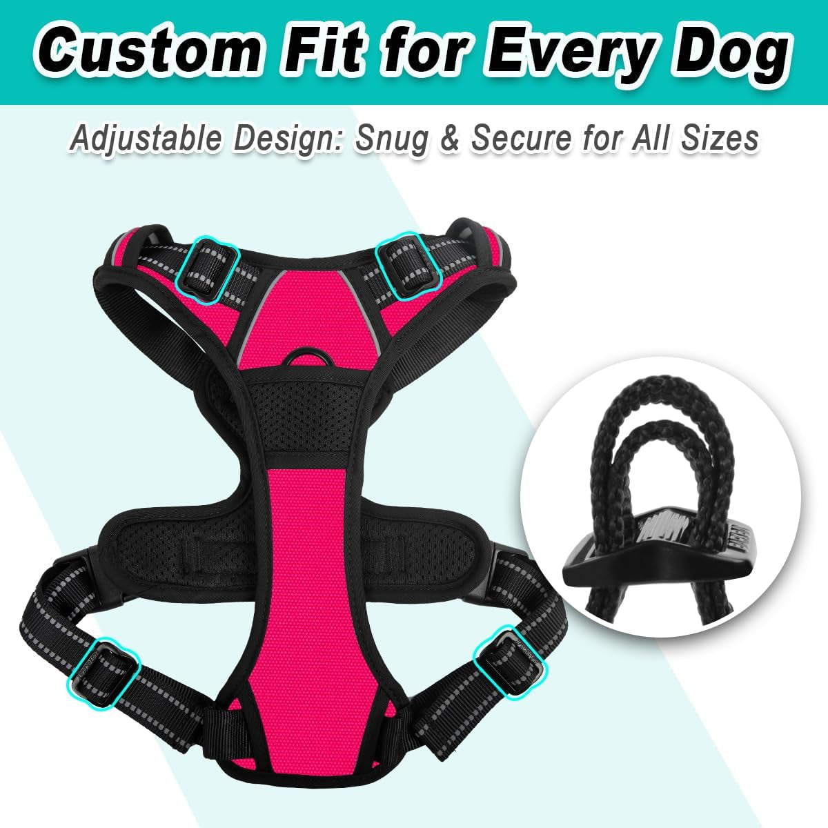 Reflective Oxford No-Pull Dog Harness, Small to XL